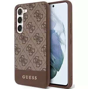 Kryt Guess Samsung Galaxy S23+ brown hardcase 4G Stripe Collection (GUHCS23MG4GLBR)