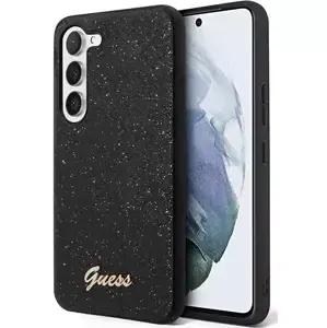 Kryt Guess Samsung Galaxy S23 black hard case Glitter Script (GUHCS23SHGGSHK)