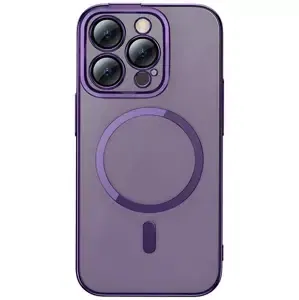 Kryt Baseus Glitter Magnetic Case for iPhone 14 Pro Max (purple) + tempered glass + cleaning kit (6932172622510)