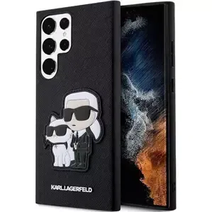 Kryt Karl Lagerfeld Samsung Galaxy S23 Ultra hardcase black Saffiano Karl & Choupette (KLHCS23LSANKCPK)