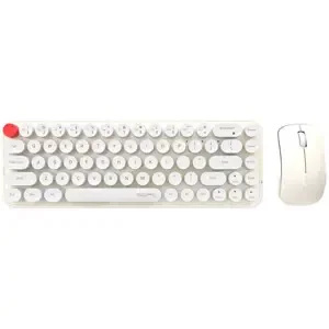 Klávesnice Wireless keyboard + mouse set MOFII Bean 2.4G (White-Beige) (6950125750134)