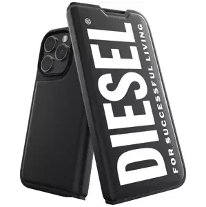 Pouzdro Diesel Booklet Case Core for iPhone 14 Pro black/white (50261)