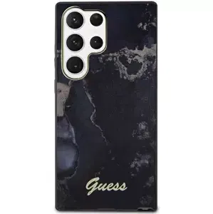 Kryt Guess Samsung Galaxy S23 Ultra black hardcase Golden Marble Collection (GUHCS23LHTMRSK)