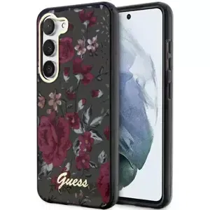 Kryt Guess Samsung Galaxy S23+ kaki hardcase Flower Collection (GUHCS23MHCFWSA)