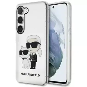 Kryt Karl Lagerfeld Samsung Galaxy S23+ transparent hardcase Gliter Karl&Choupette (KLHCS23MHNKCTGT)