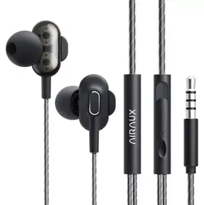 Sluchátka Wired earphones Blitzwolf AirAux AA-HE4, 3.5mm jack, 1.2m (black) (5907489609609)