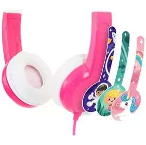 Sluchátka Wired headphones for kids Buddyphones Discover, Pink (727542484319)