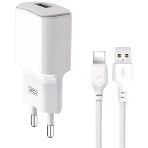 Nabíječka Wall charger XO L73EU, 12W with cable Lightning 2.4A, white (6920680873012)