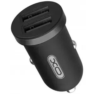 Nabíječka do auta Mini car charger with Lighting Cable XO TZ08, black (6920680863181)