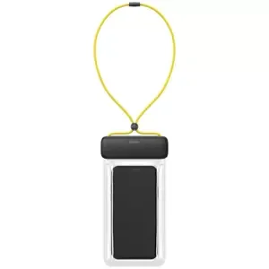 Pouzdro Baseus Let's Go Universal waterproof case for smartphones, black+yellow (6953156220775)