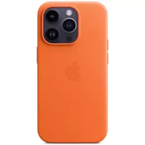 Kryt iPhone 14 Pro Leather Case with MagSafe - Orange (MPPL3ZM/A)