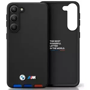 Kryt BMW Samsung Galaxy A54 black Leather Stamp Tricolor (BMHCSA5422PTDK)