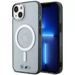 Kryt BMW iPhone 14 6.1" transparent hardcase Silver Ring MagSafe (BMHMP14SHCRS)