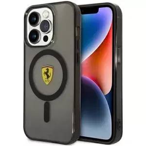 Kryt Ferrari iPhone 14 Pro Max 6.7" black hardcase Translucent Magsafe (FEHMP14XURKK)