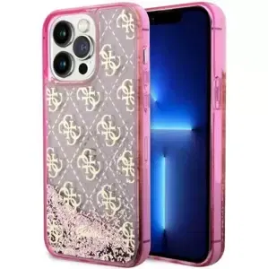 Kryt Guess iPhone 14 Pro 6.1" pink hardcase Liquid Glitter 4G Transculent (GUHCP14LLC4PSGP)