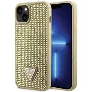 Kryt Guess iPhone 14 6.1" gold hardcase Rhinestone Triangle (GUHCP14SHDGTPD)