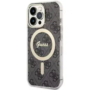 Kryt Guess iPhone 13 Pro / 13 6.1" black hardcase 4G MagSafe (GUHMP13LH4STK)