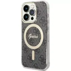 Kryt Guess iPhone 14 Pro 6.1" black hardcase 4G MagSafe (GUHMP14LH4STK)