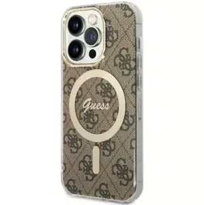 Kryt Guess iPhone 14 Pro 6.1" brown hardcase 4G MagSafe (GUHMP14LH4STW)