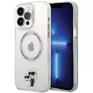 Kryt Karl Lagerfeld iPhone 13 Pro Max 6,7" hardcase transparent Iconic Karl&Choupette Magsafe (KLHMP13XHNKCIT)