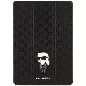 Pouzdro Karl Lagerfeld iPad 10.2" Folio Magnet Allover Cover black Saffiano Monogram Ikonik (KLFC10SAKHPKK)