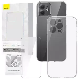 Kryt Transparent Case and Tempered Glass set Baseus Corning for iPhone 12 (6932172629700)
