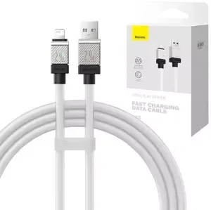 Kabel Fast Charging cable Baseus USB-A to Lightning Coolplay Series 1m, 2.4A, white (6932172626730)