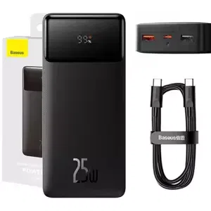 Nabíječka Powerbank Baseus Bipow, 20000mAh, 2x USB, USB-C, 25W, black (6932172625481)