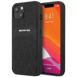 Kryt AMG AMHCP13MOSDBK iPhone 13 6.1" black hardcase Leather Curved Lines (AMHCP13MOSDBK)