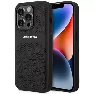 Kryt AMG AMHMP14LOSDBK iPhone 14 Pro 6.1" black hardcase Leather Curved Lines MagSafe (AMHMP14LOSDBK)