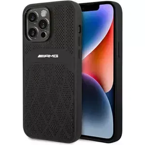 Kryt AMG AMHMP14XOSDBK iPhone 14 Pro Max 6,7" black hardcase Leather Curved Lines MagSafe (AMHMP14XOSDBK)