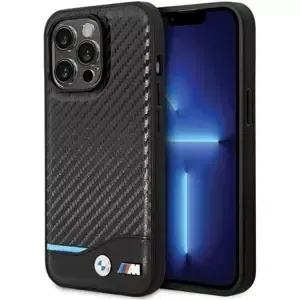 Kryt BMW BMHCP13X22NBCK iPhone 13 Pro Max 6.7" black hardcase Leather Carbon (BMHCP13X22NBCK)