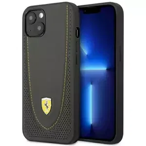 Kryt Ferrari FEHCP13MRGOG iPhone 13 6.1" black hardcase Leather Curved Line (FEHCP13MRGOG)