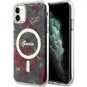 Kryt Guess GUHMN61HCFWSA iPhone 11 / Xr 6.1" khaki hardcase Flower MagSafe (GUHMN61HCFWSA)