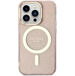 Kryt Guess GUHMN61HCMCGP iPhone 11 / Xr 6.1" pink hardcase Glitter Gold MagSafe (GUHMN61HCMCGP)
