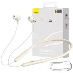 Sluchátka Wireless Earphones Baseus  Bowie P1x In-ear Neckband Creamy-white