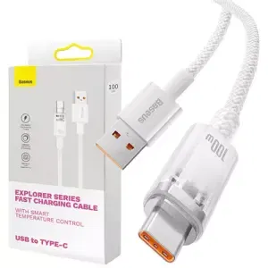 Kabel Quick Charge USB-C Baseus  6A, 1m (white)