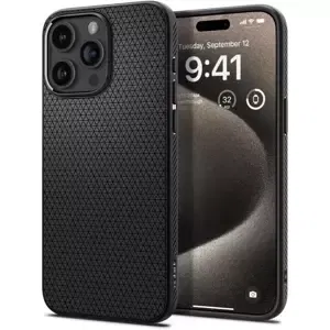 Kryt Spigen Liquid Air, matte black - iPhone 15 Pro Max (ACS06562)