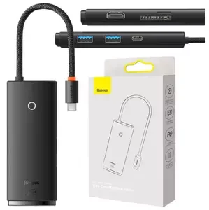 USB Hub Hub Baseus OS Lite 6-Port (Type-C to HDMI+USB3.0*2+PD+SD/TF) (black