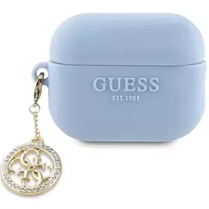 Pouzdro Guess GUAP23DSLGHDB AirPods Pro 2 cover blue 3D Rubber 4G Diamond Charm (GUAP23DSLGHDB)