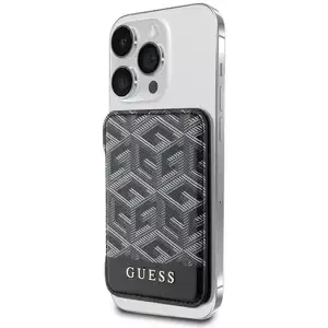 Peněženka Guess Wallet Card Slot GUWMSHGCFSEK MagSafe GCube stripe black (GUWMSHGCFSEK)