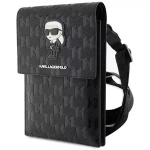 Pouzdro Karl Lagerfeld Bag KLWBSAKHPKK black Saffiano Monogram Ikonik (KLWBSAKHPKK)