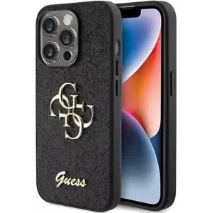 Kryt Guess GUHCP15LHG4SGK iPhone 15 Pro 6.1" black hardcase Glitter Script Big 4G (GUHCP15LHG4SGK)