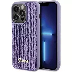 Kryt Guess GUHCP15LPSFDGSU iPhone 15 Pro 6.1" purple hardcase Sequin Script Metal (GUHCP15LPSFDGSU)