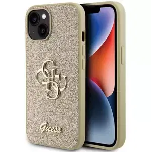 Kryt Guess GUHCP15SHG4SGD iPhone 15 6.1" gold hardcase Glitter Script Big 4G (GUHCP15SHG4SGD)