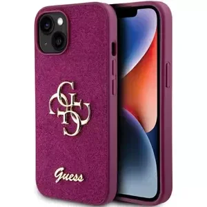 Kryt Guess GUHCP15SHG4SGU iPhone 15 6.1" purple hardcase Glitter Script Big 4G (GUHCP15SHG4SGU)