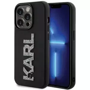 Kryt Karl Lagerfeld KLHCP15X3DMBKCK iPhone 15 Pro Max 6.7" black hardcase 3D Rubber Glitter Logo (KLHCP15X3DMBKCK)