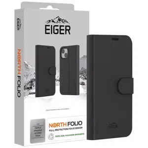 Kryt Eiger North Folio Case for Apple iPhone 15 Pro Max in Black