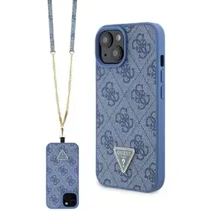 Kryt Guess GUHCP15SP4TDSCPB iPhone 15 6.1" blue hardcase Crossbody 4G Metal Logo (GUHCP15SP4TDSCPB)