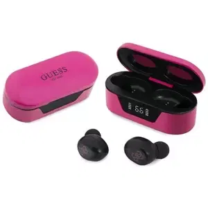 Sluchátka Guess Bluetooth headphones GUTWST31EM TWS + docking station magenta (GUTWST31EM)